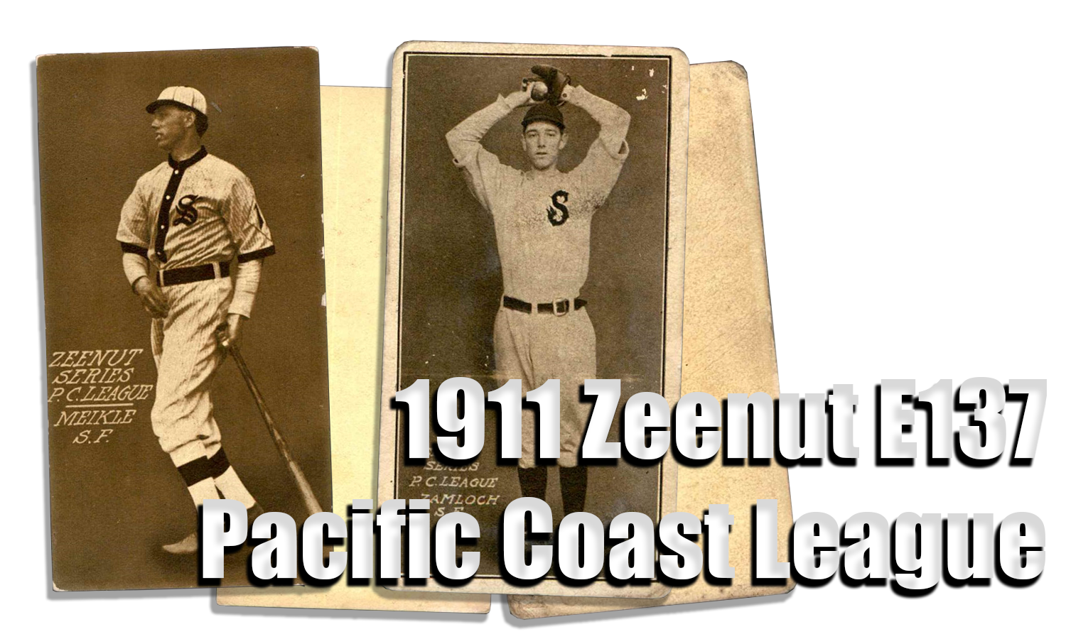 1911 E137 Zeenut Pacific Coast League Baseball Cards 
